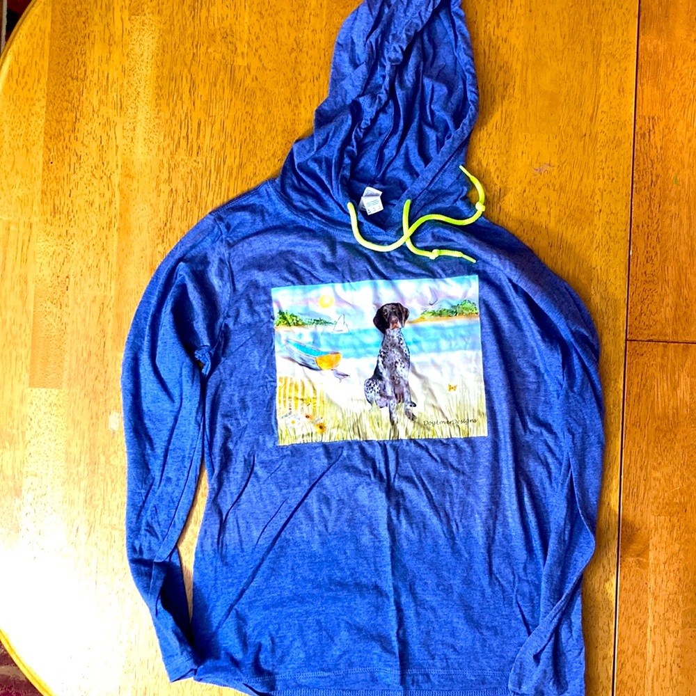 Women’s lightweight hoodie, German shorthair, pointer, size medium